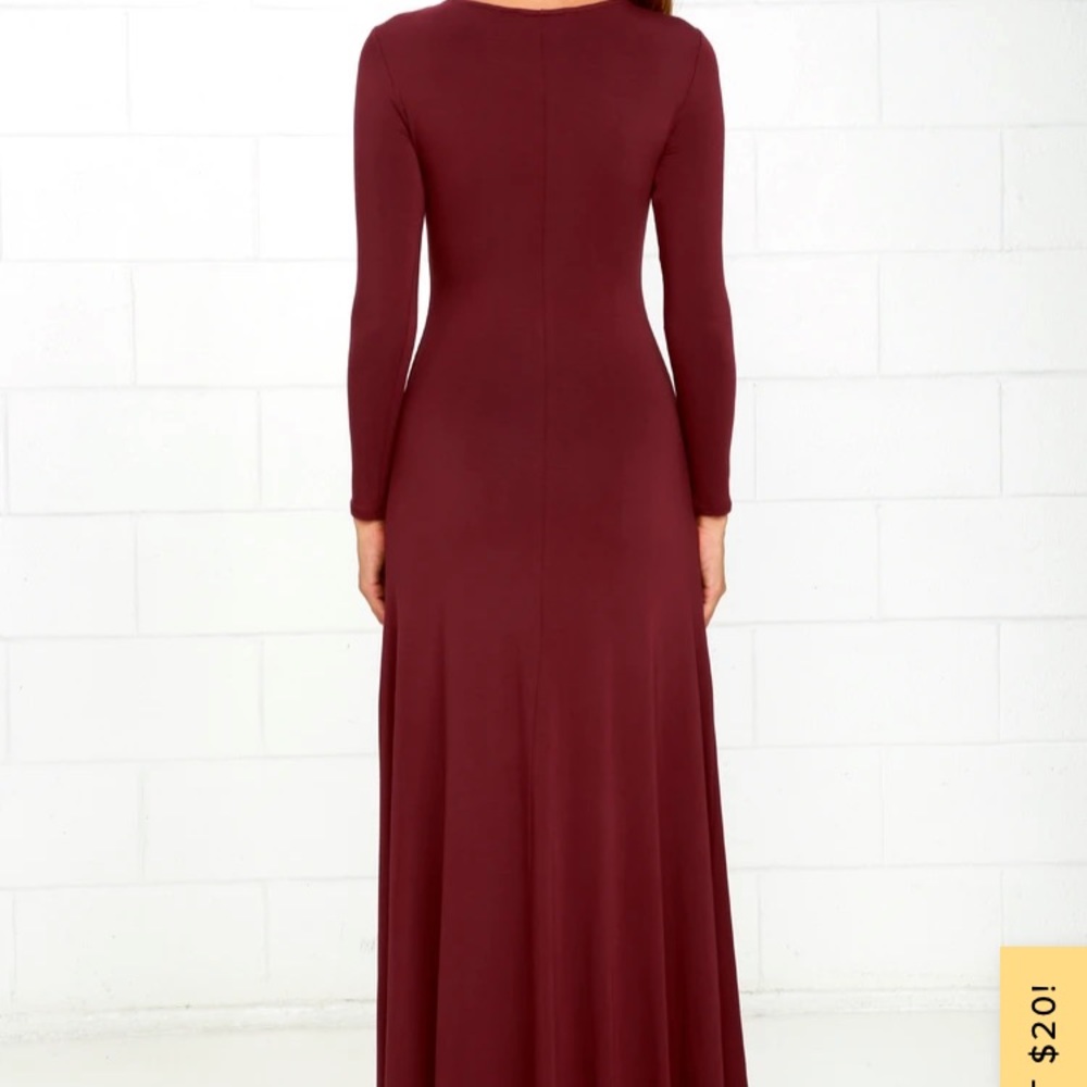 Lulu’s Burgundy Maxi Dress - Picture 4 of 9